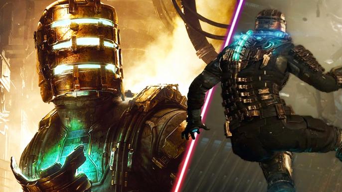 Isaac Clarke shimmying past a shiny mound of flesh in the Dead Space remake.