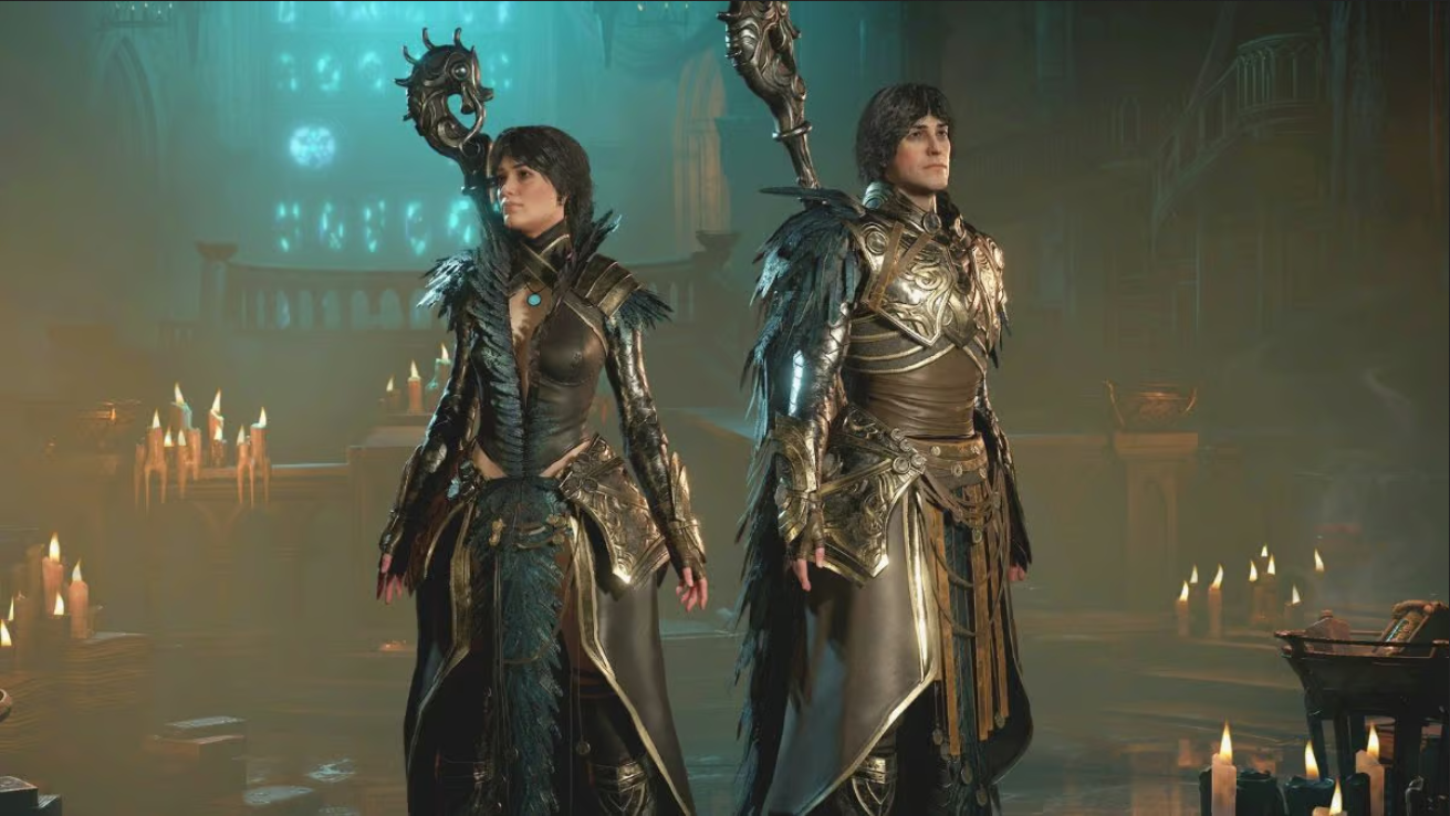 Two mage characters in Diablo 4.