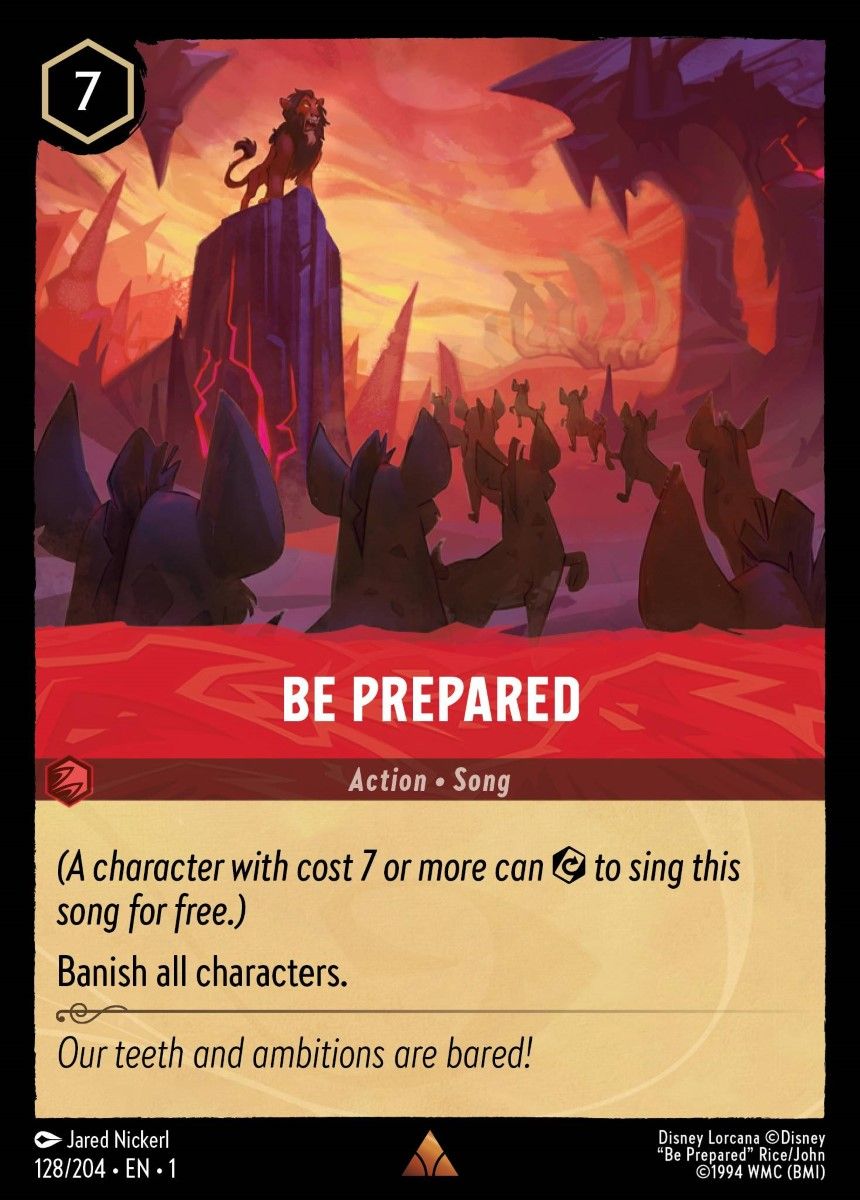Be Prepared, an item card from Disney Lorcana: The First Chapter.