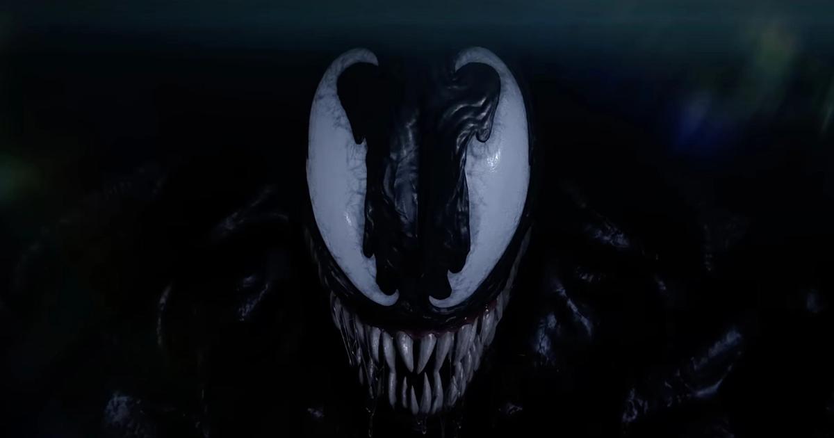 Spider-Man 2 Venom grinning at the viewer