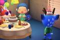 A villagers birthday party in Animal Crossing: New Horizons.