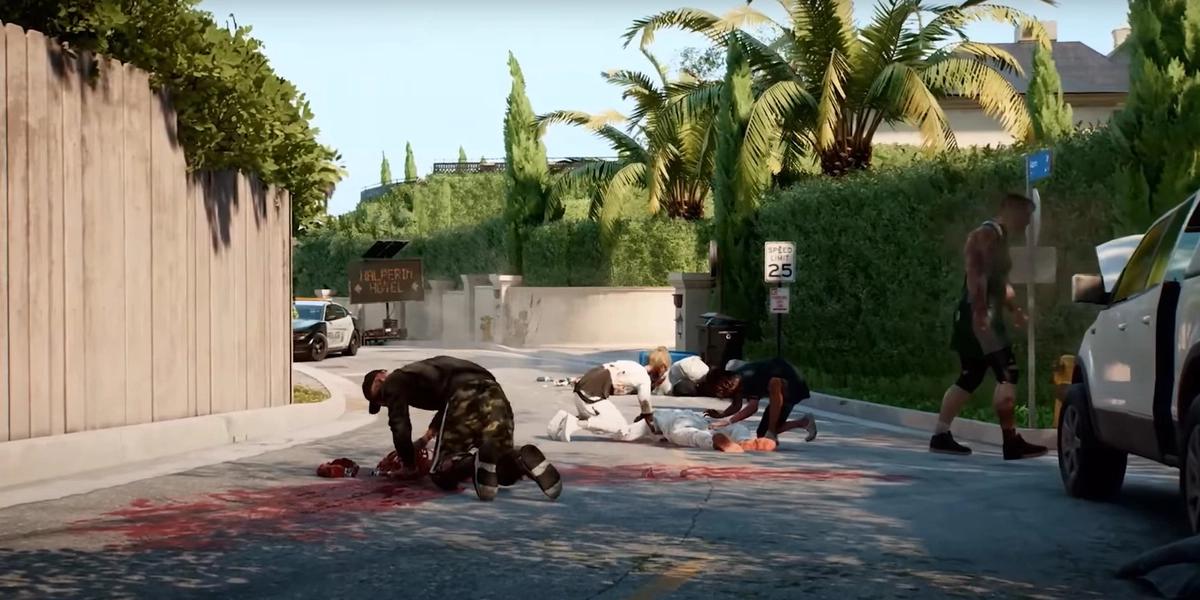 Zombies eating survivors in Dead Island 2