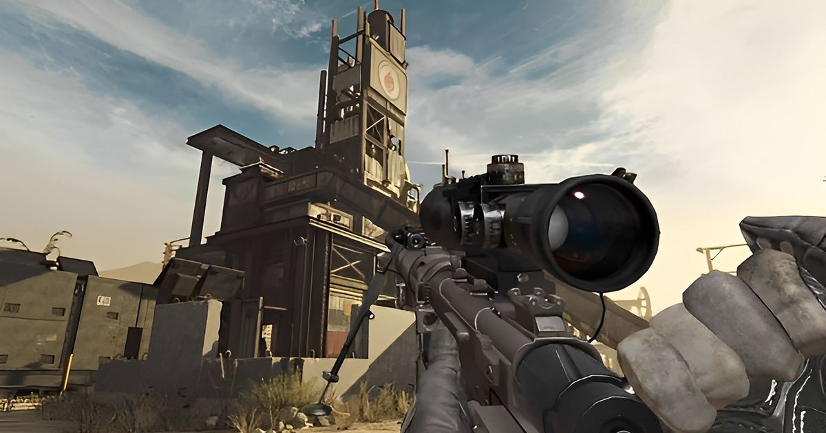 Intervention sniper rifle in Rust map