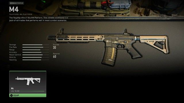 Modern Warfare 2 M4 in gunsmith