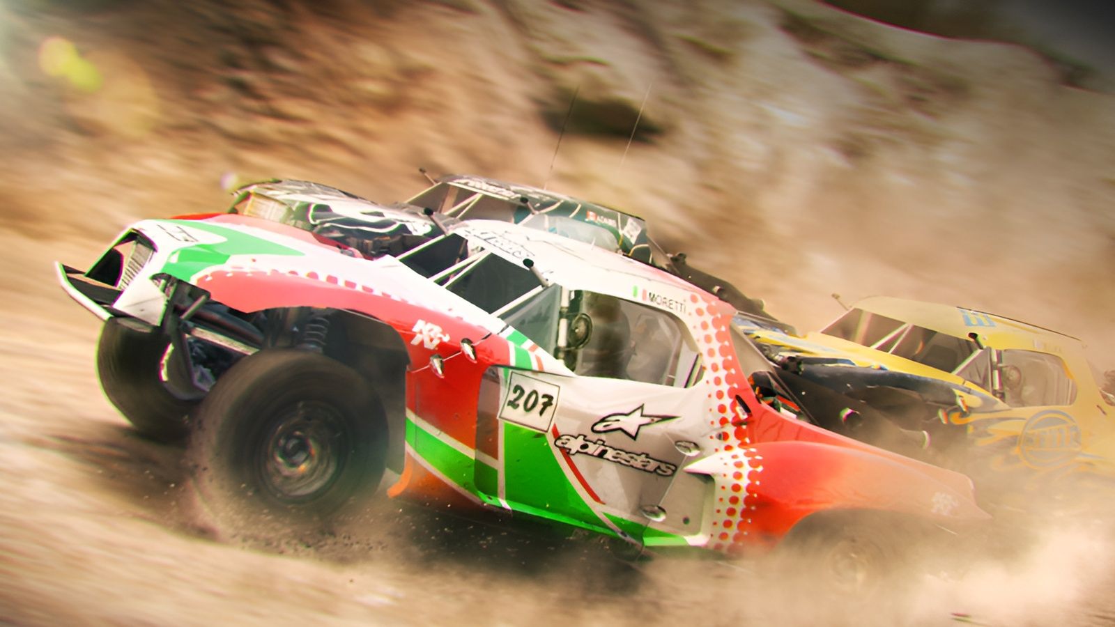 Some trophy trucks in Colin McRae: Dirt 2.