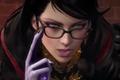 Bayonetta tilting her glasses in the new game's trailer