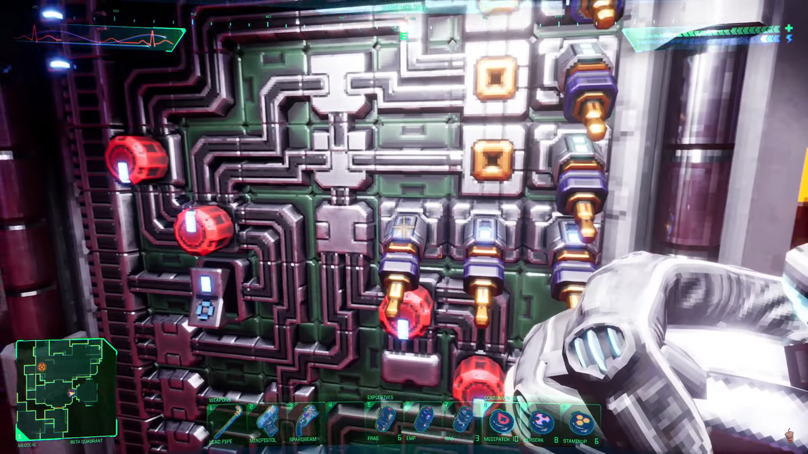 System Shock Remake Flow Puzzle switches and circuits