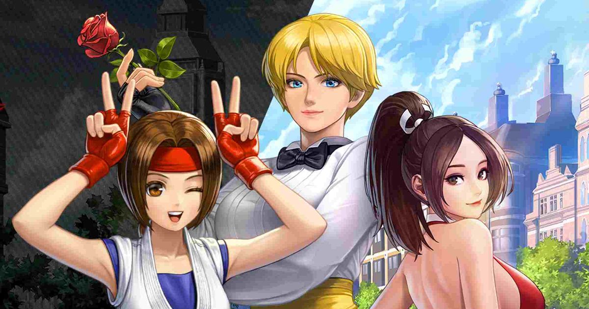 Image of three fighters in King of Fighters Arena.