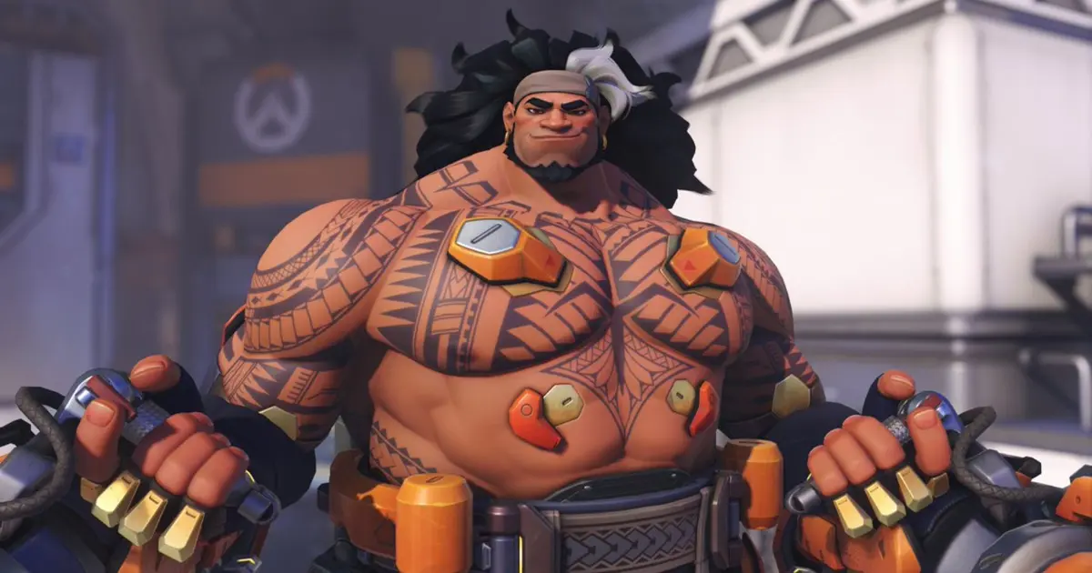 Still image of Samoan character Mauga in Overwatch 2