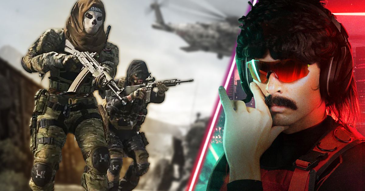 Warzone 2 players holding guns and Dr Disrespect