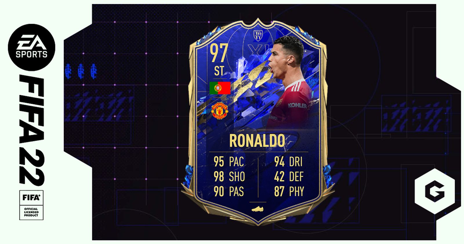 Cristiano Ronaldo FIFA 22 TOTY - 97 Rated - Prices and In Game Stats -  FUTWIZ