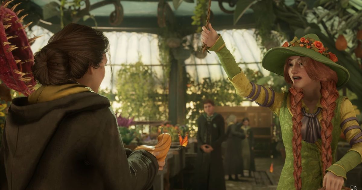 The Herbology Professor in Hogwarts Legacy and her student