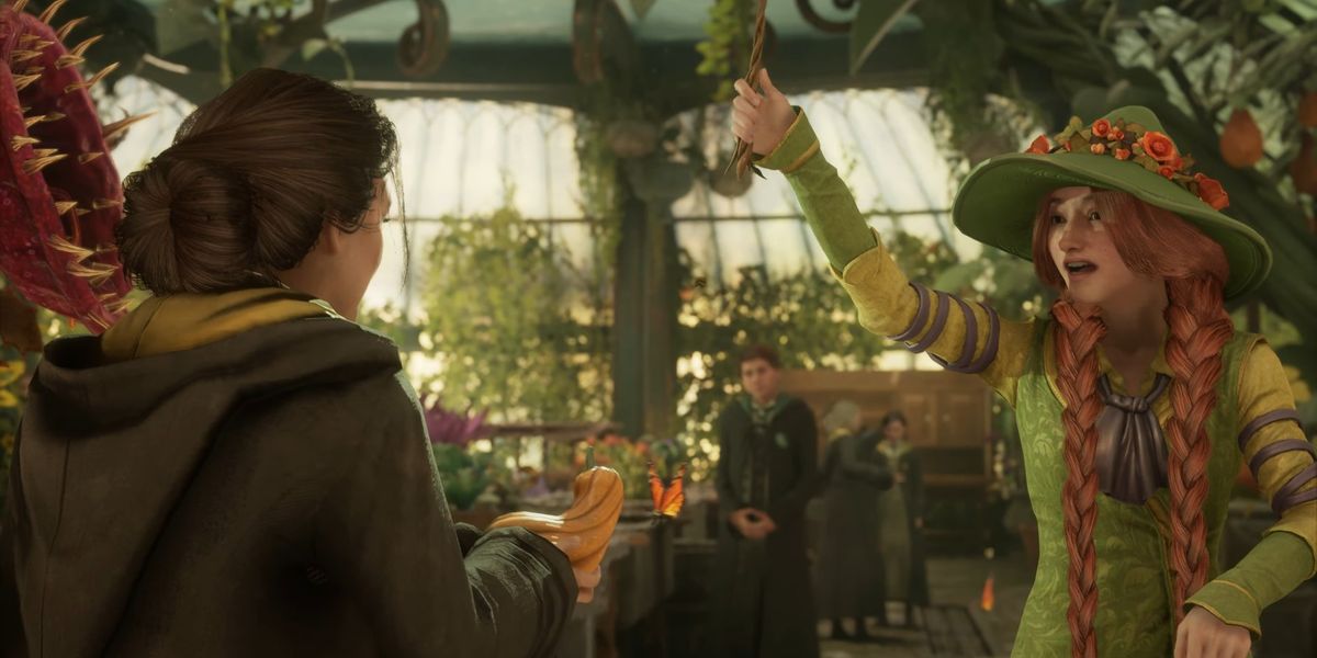 The Herbology Professor in Hogwarts Legacy and her student
