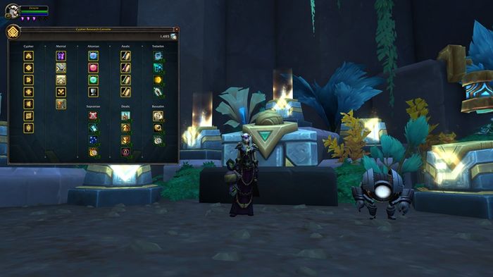 The new research table to unlock the language of Automa in Zereth Mortis in World of Warcraft Shadowlands patch 9.2 Eternity's End