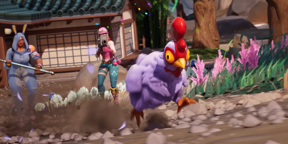 A chicken in Fortnite