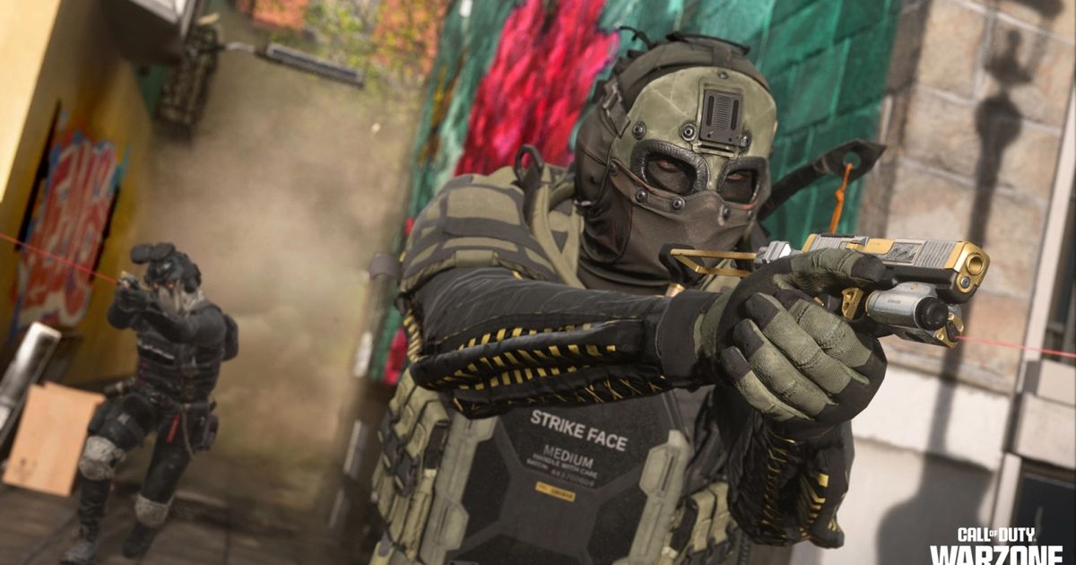Screenshot of Warzone Nikto Operator holding a pistol