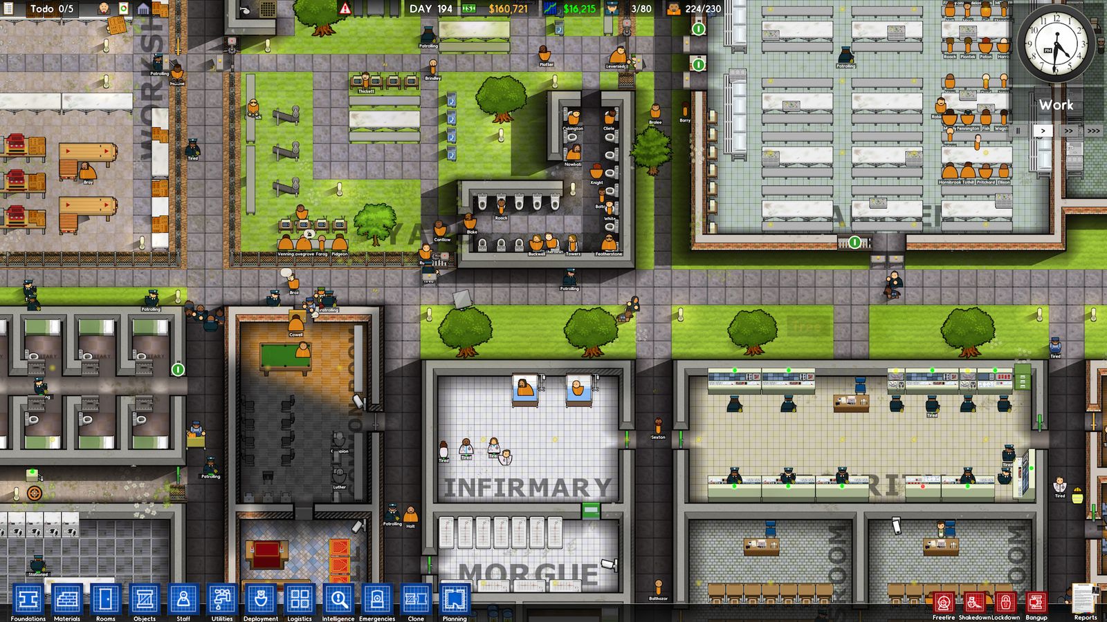 A prison for inmates, built by the player.