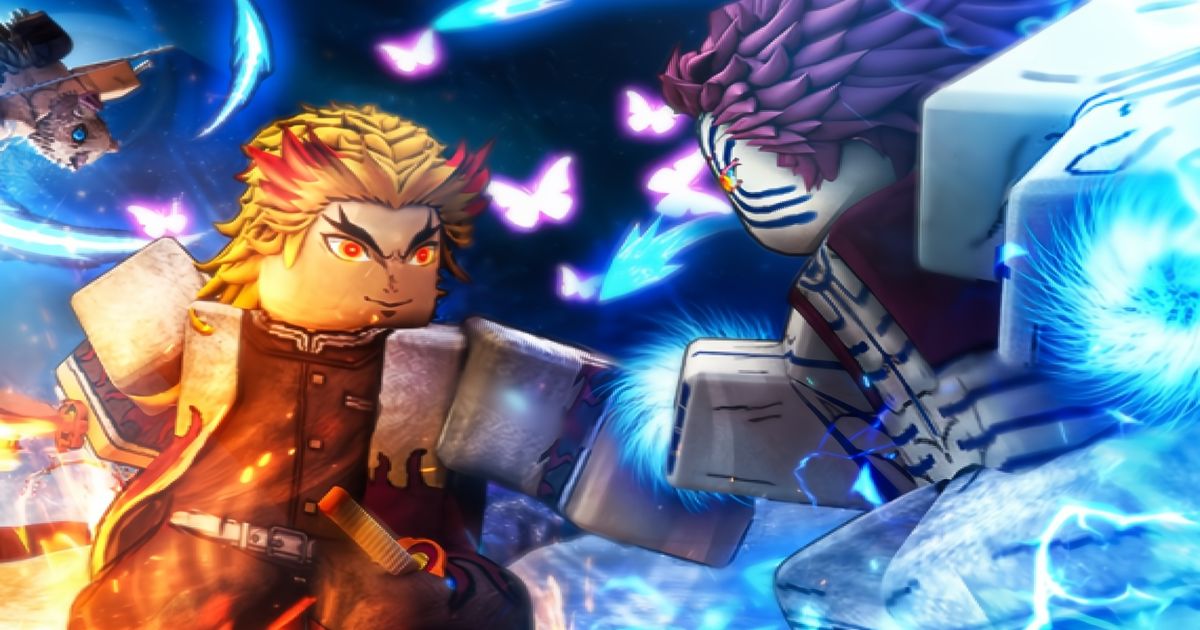 Image of two Roblox characters duelling in Anime Fighters Simulator.