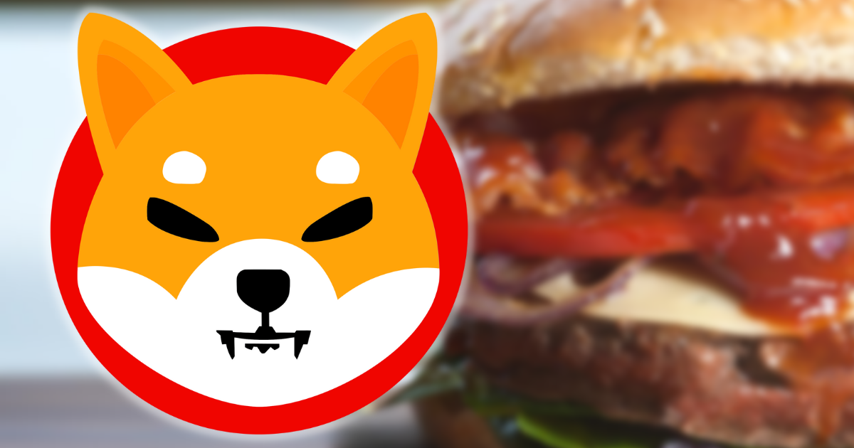 Shiba Inu logo next to a burger