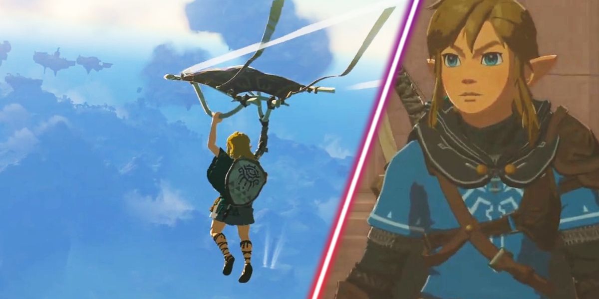 Link in the latest Zelda Tears of the Kingdom trailer.