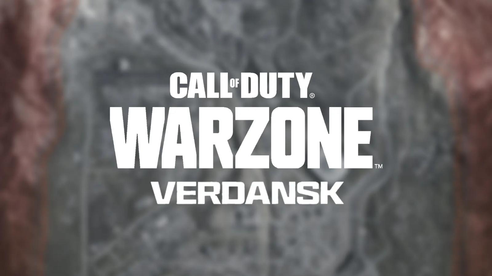 Call of Duty Verdansk logo with map in background