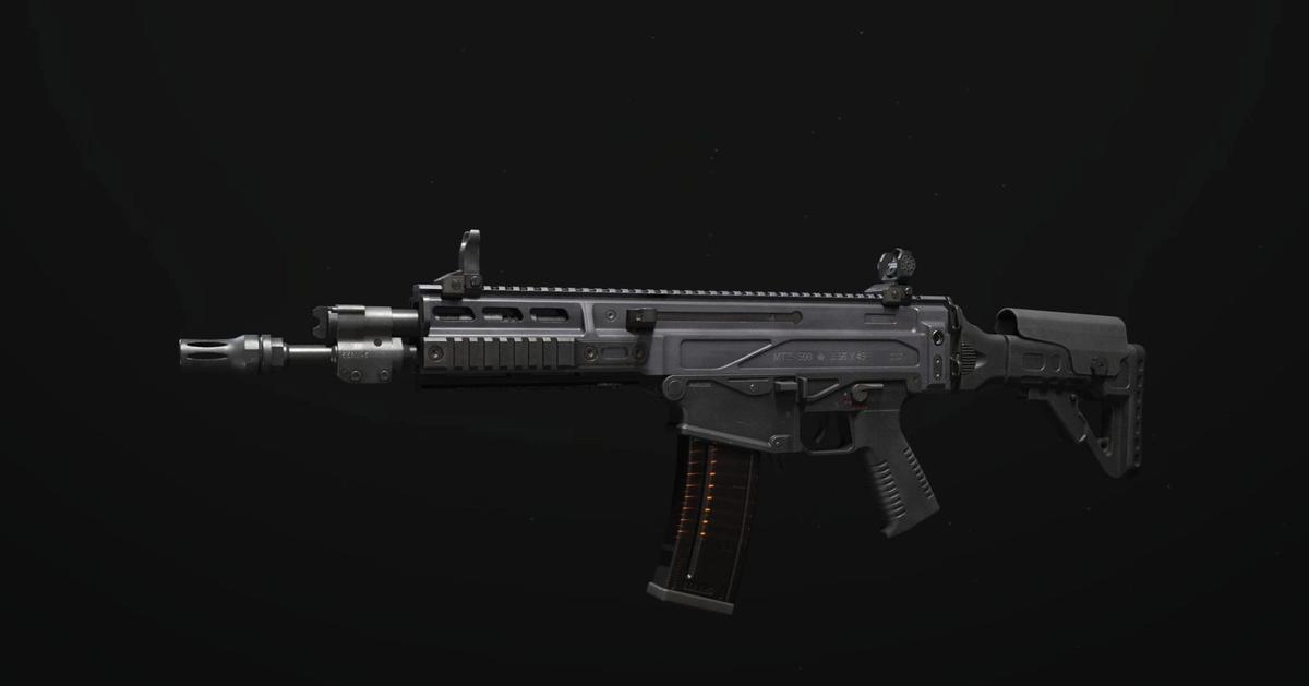 Modern Warfare 3 MTZ 556 assault rifle on black background