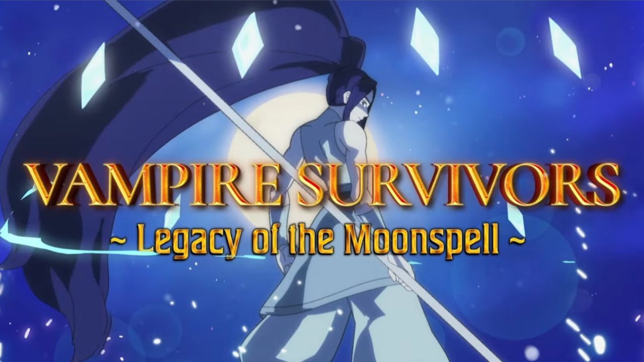 Vampire Survivors Legacy of the Moonspell logo.