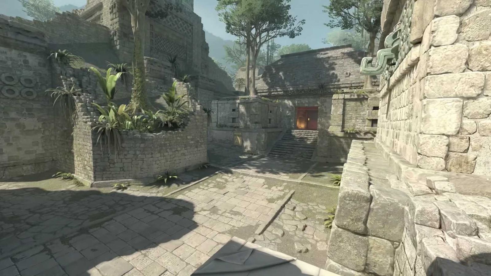 A stone-filled area in a map from Counter Strike 2.