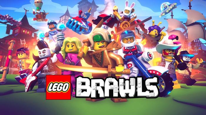 A screenshot of LEGO Brawls, showing the cast of fighters.