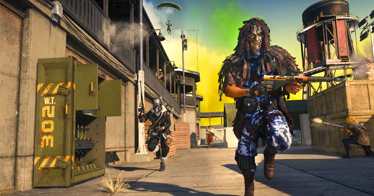 Image showing Warzone player running past Weapon Trade Station