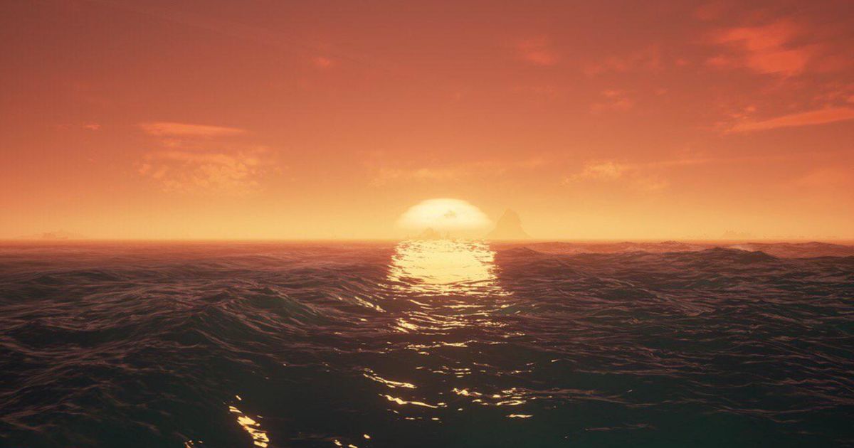sea of thieves sunset for moment of commendation