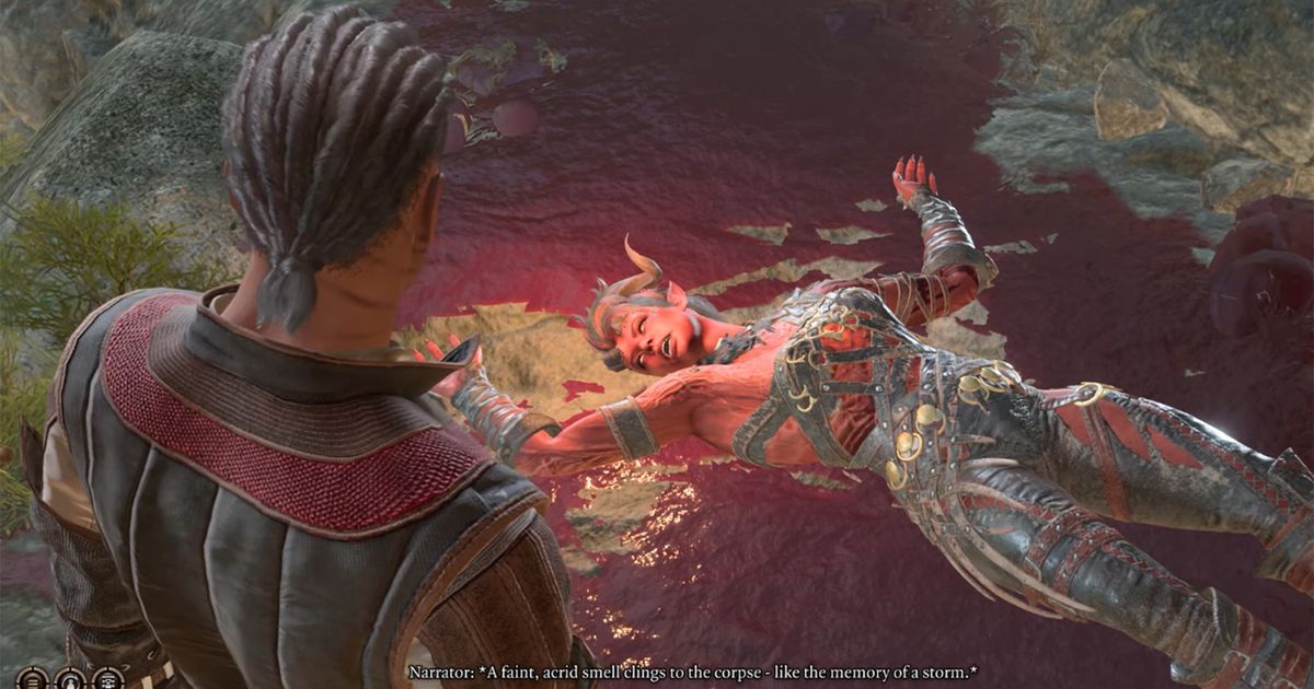 A screenshot of killing Karlach in Baldur's Gate 3.