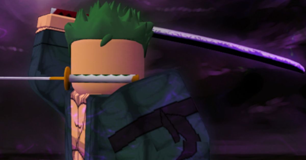 Image of a sword-wielding Roblox character in Cursed Seas.