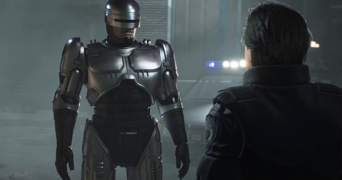 RoboCop talking to a police officer in RoboCop Rogue City.