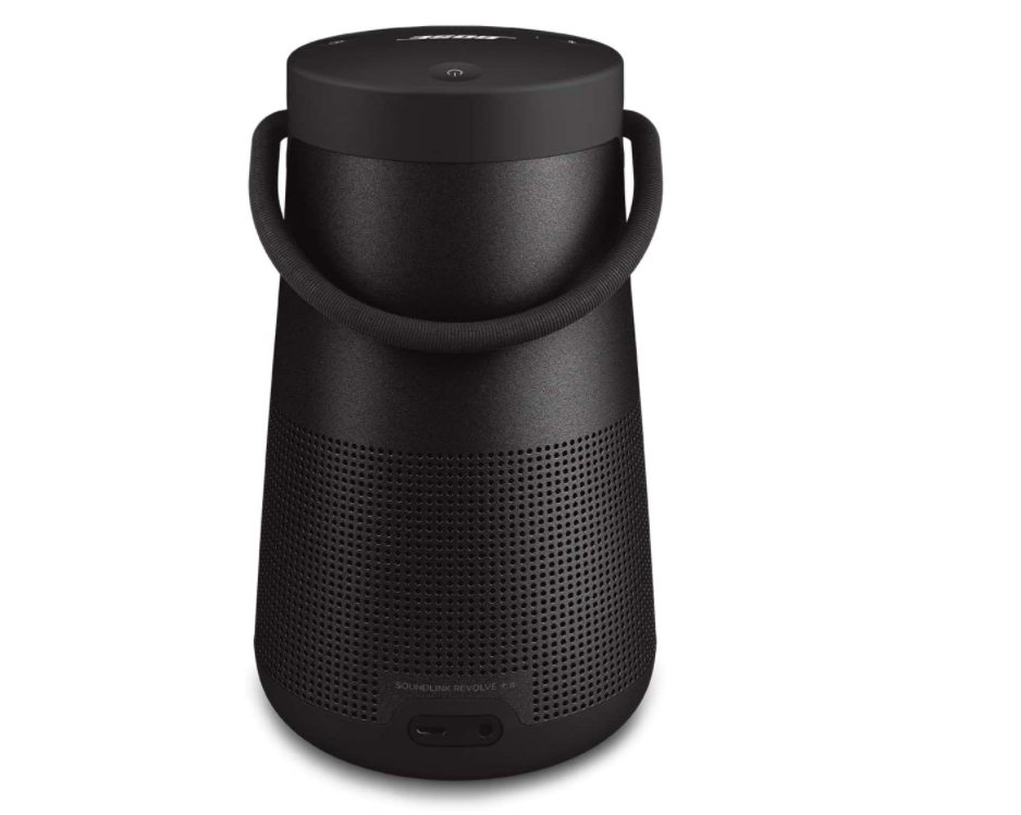 best Bluetooth speaker, product image of a tall black speaker with handle