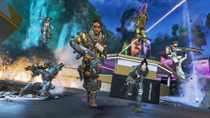 Multiple characters in Apex Legends.