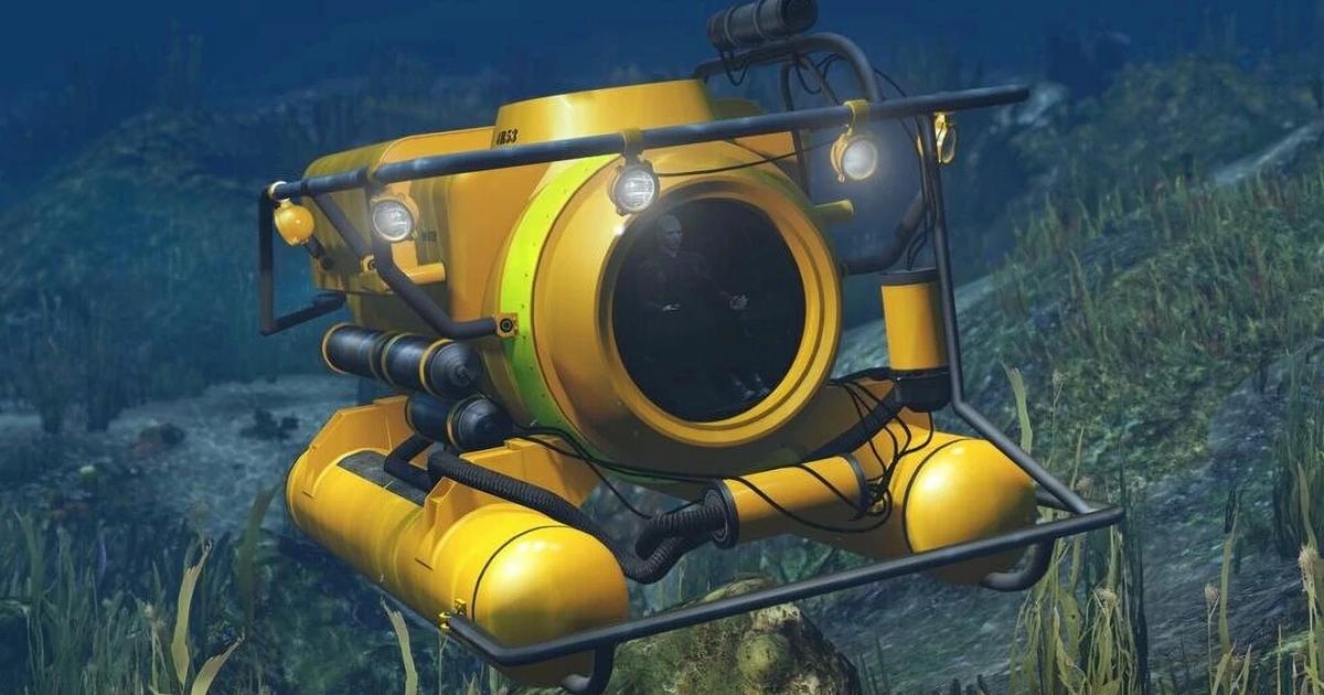 A promo screenshot of GTA Online's submersible.