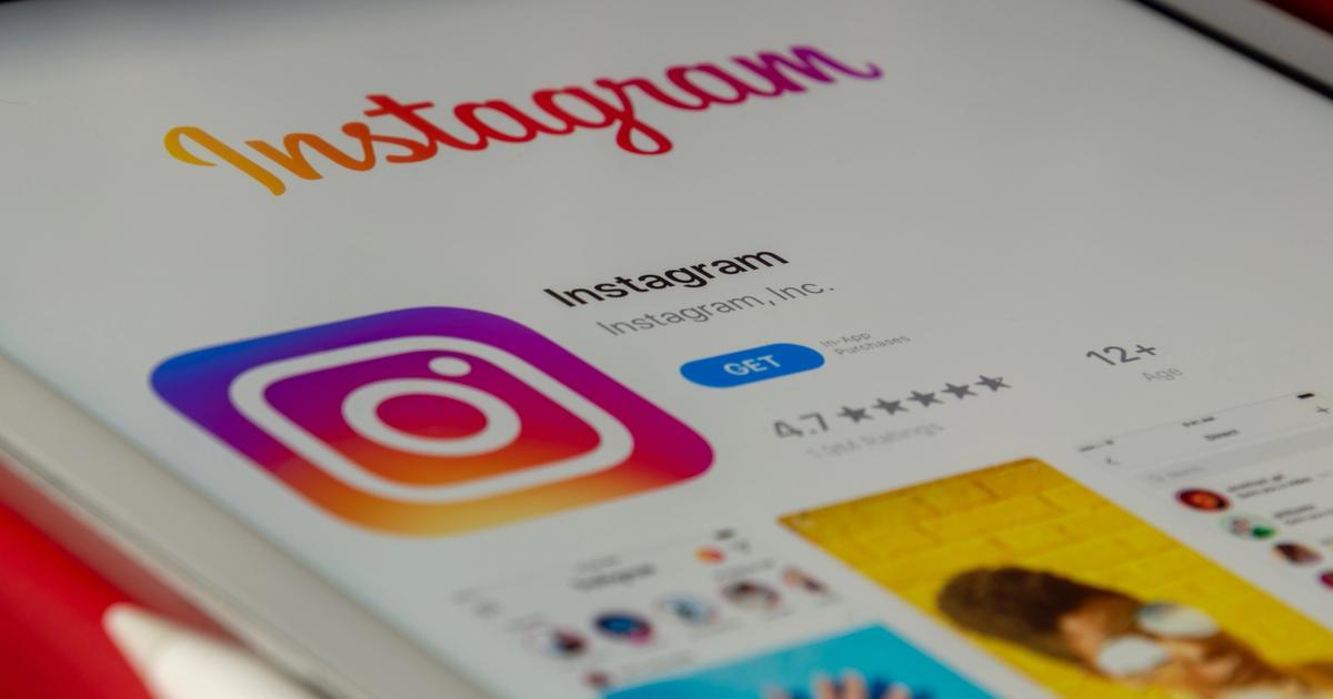 Instagram mobile app displaying its logo