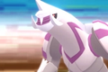 Legendary Dragon-type Pokémon Dialga, from Pokémon Brilliant Diamond and Shining Pearl, is shown.