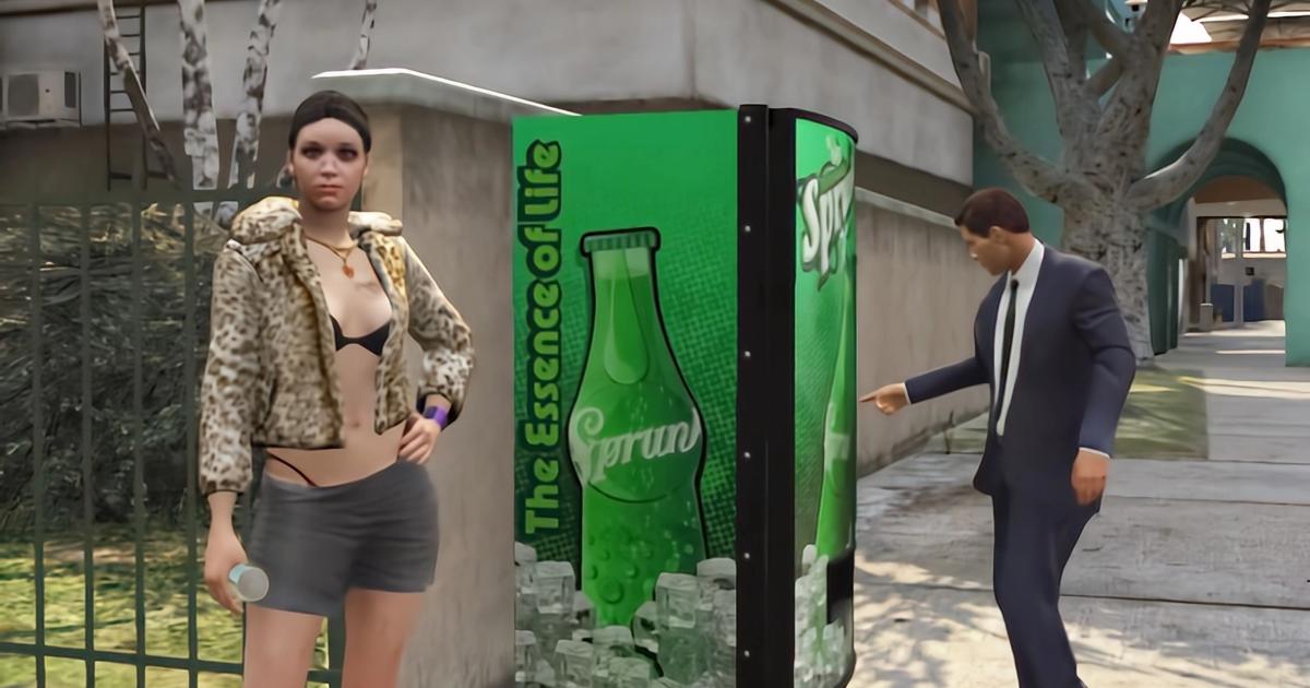 An image of a Sprunk vending machine in GTA 5.