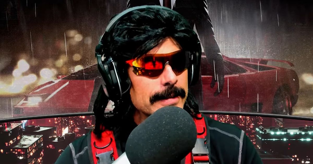 Image showing Dr Disrespect on red and black city background