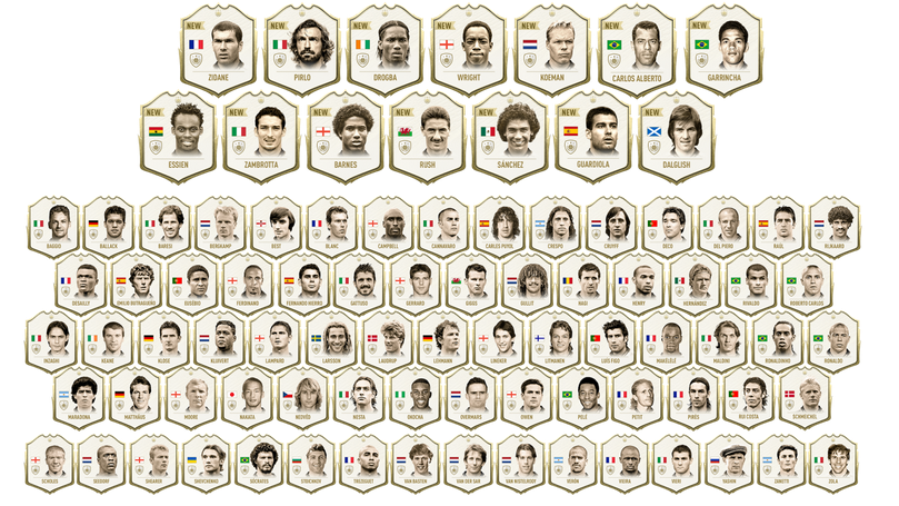  ICON 100 - We saw 100 ICONs in FUT for the first time this year.