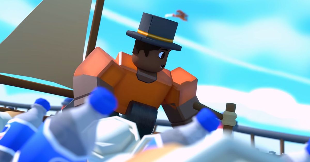 Screenshot from the animated Sea Cleaning Simulator trailer.