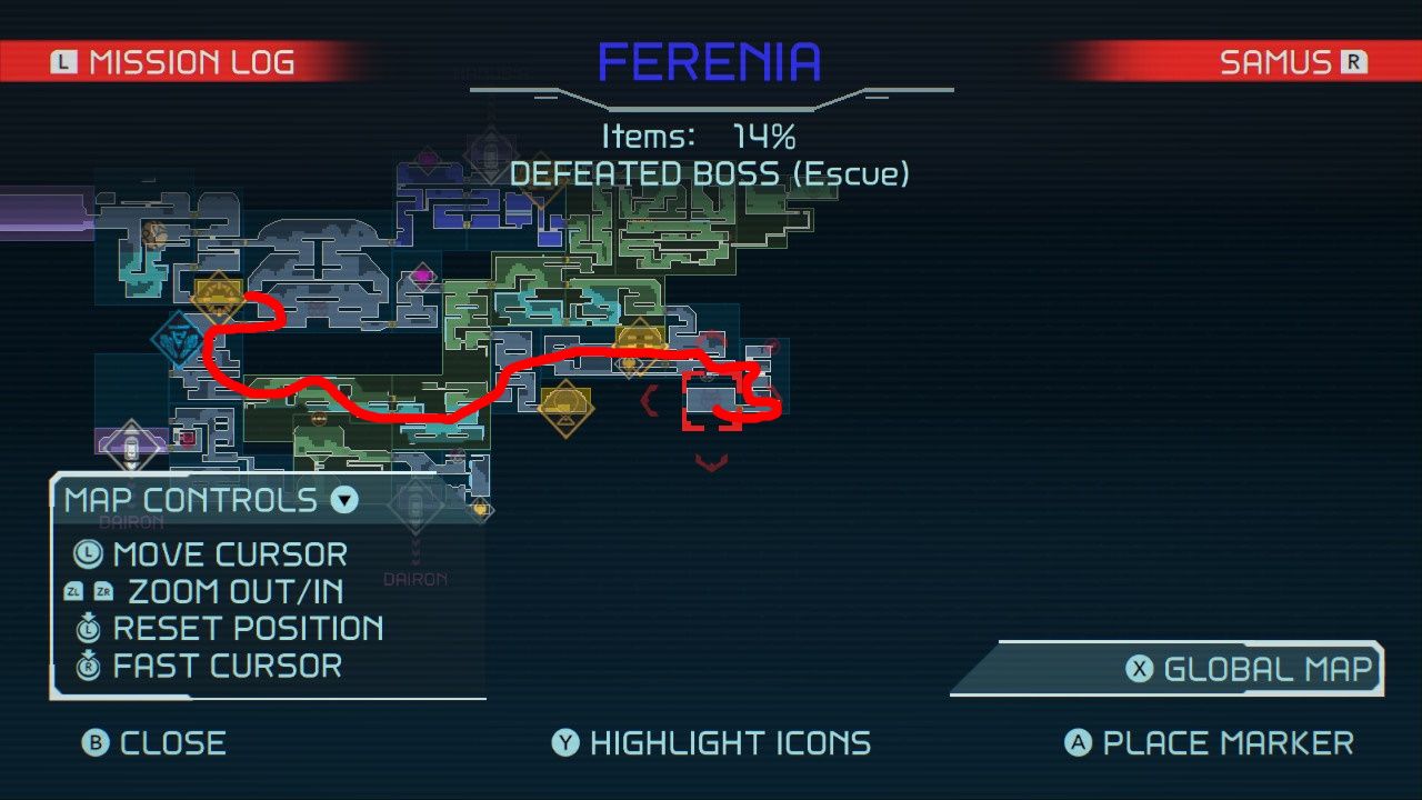Metroid Dread stuck in Ferenia