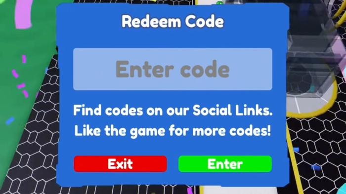 A screenshot of the redemption code window for Mega Mech Tycoon on Roblox. 