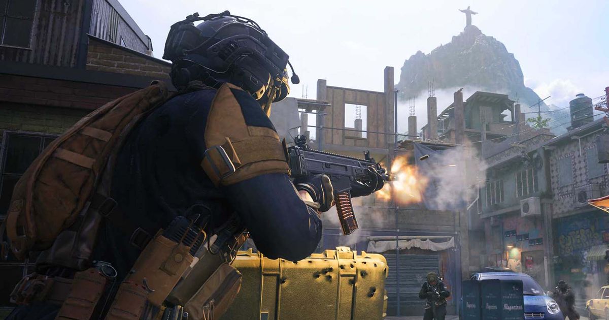 Modern Warfare 3 player firing assault rifle at opponent