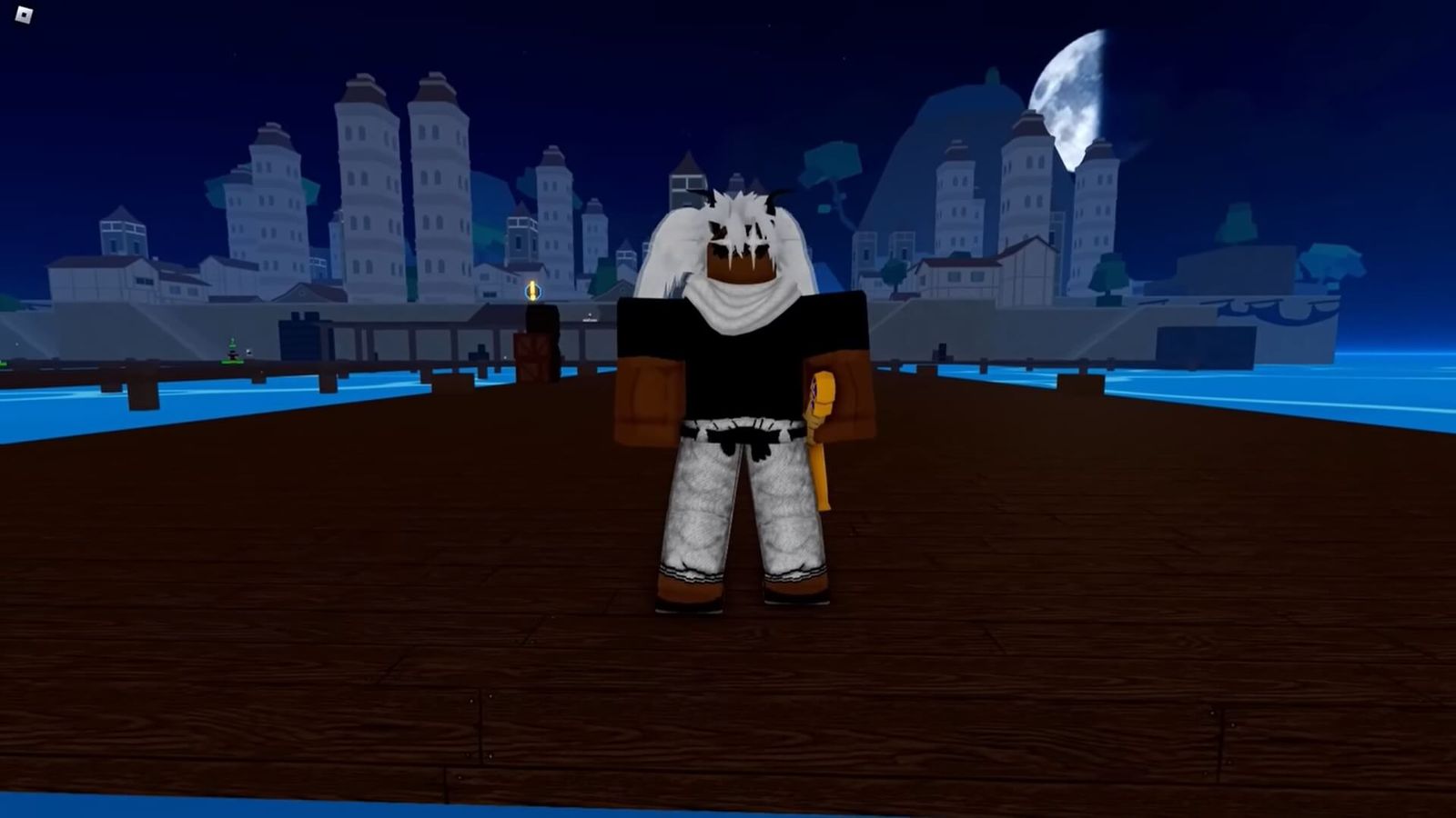 Blox Fruits gameplay image featuring a character with a sword