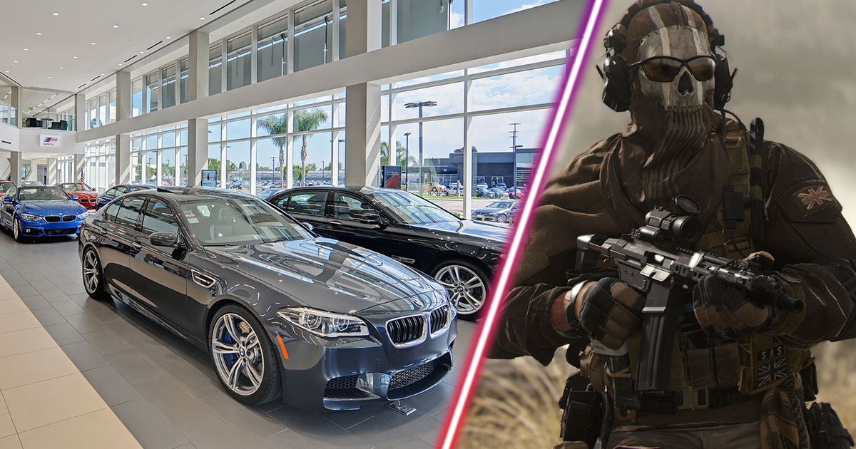 Modern Warfare 2 in car dealership