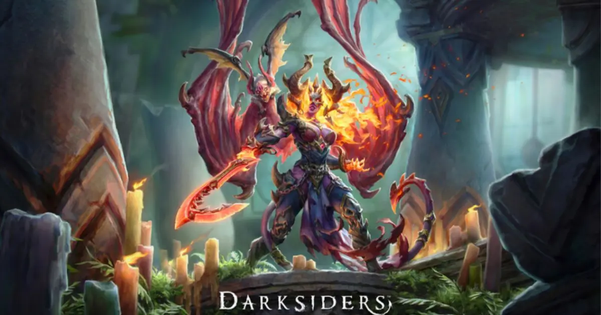 A goddess on fire in the Darksiders game series.