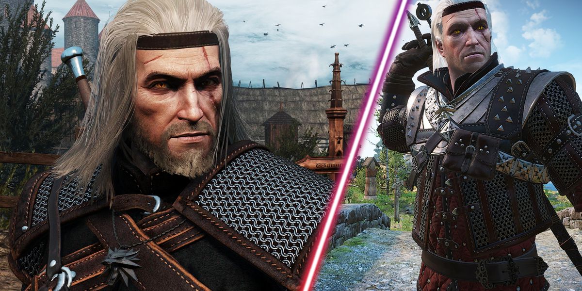 The Witcher 3's Geralt wearing a headband.